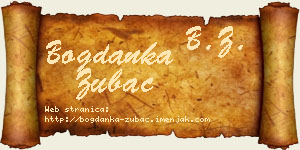 Bogdanka Zubac vizit kartica